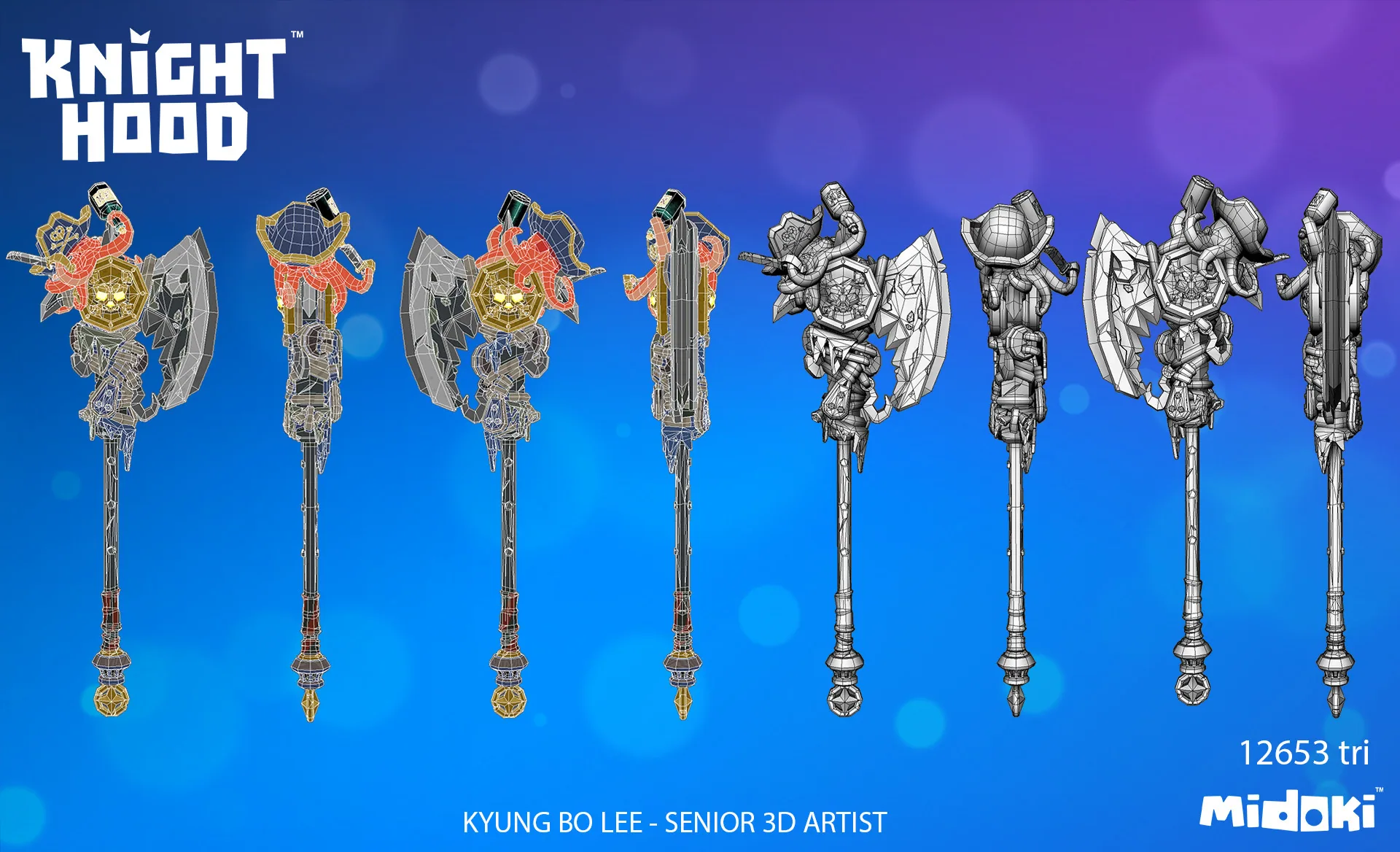 Maya Axe Diffuse & wireframe Weapon Screenshot