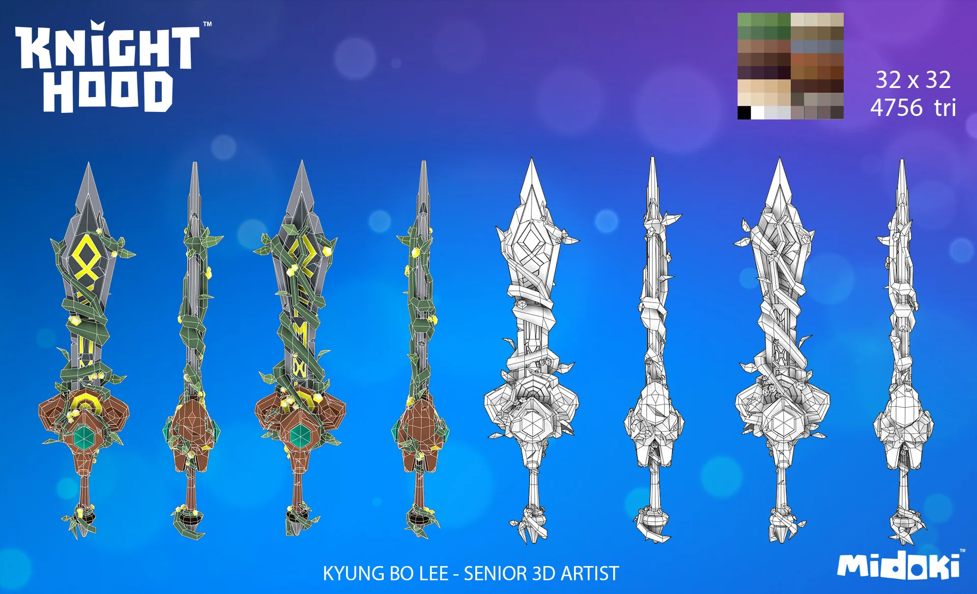 Sword Diffuse & Wireframe